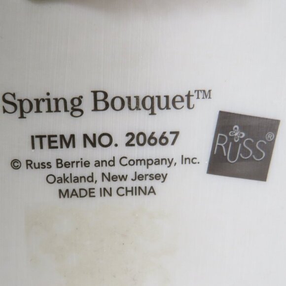 Roses & Picket Fence Plaque Spring Bouquet 20667 Russ Berrie - Picture 10 of 11